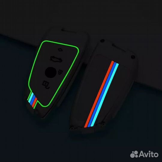 Чехол для ключа автомобиля BMW / бмв G серии 3 кнопки white