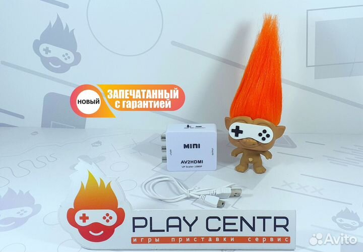 Конвертер AV2hdmi - c тюльпанов на hdmi новый