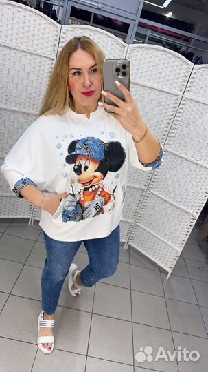 Кофта со стразами турция 50-62