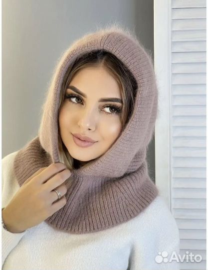 Снуд капор женский зимний