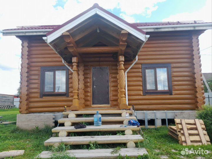 Шлифовка сруба (покраска)