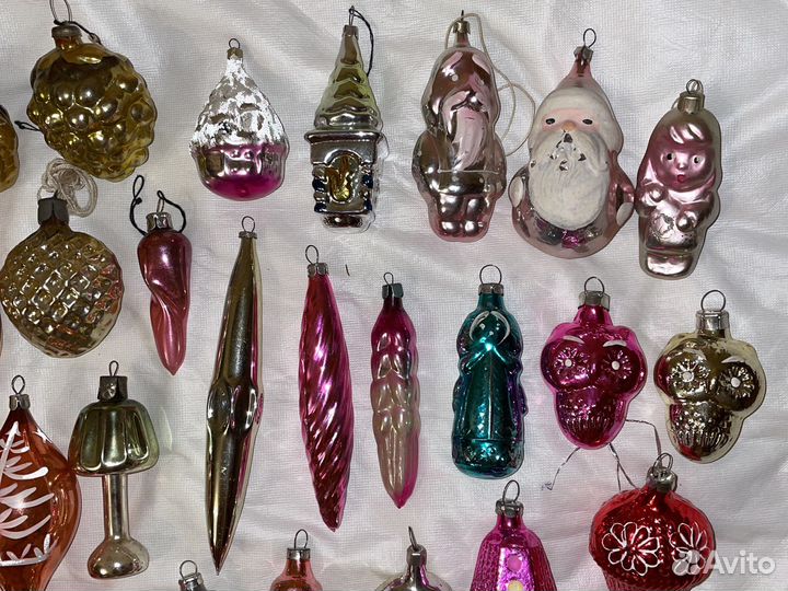 Елочные игрушки СССР Шишки, сосульки, фигурки
