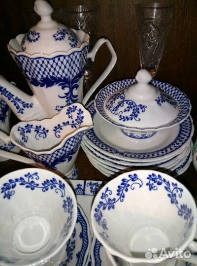 Коростеньский фарфоровый кофейный сервиз