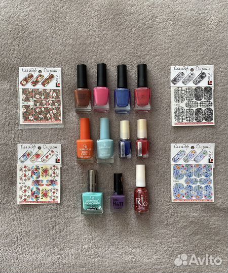 Лаки и наклейки для ногтей