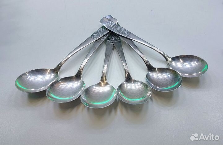 П.9709 Ложки в футляре 6шт Нержавейка