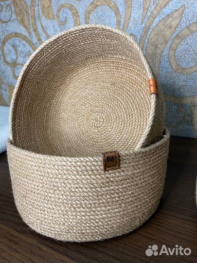 Корзина для хранения из джута для мелочей