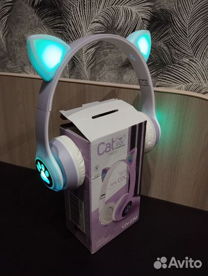 Беспроводные наушники кошачьи ушки