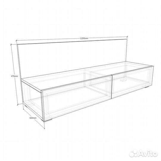 Тв-тумба Толга-951rm слоновая кость под тв телевиз