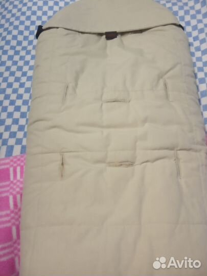 Меховой конверт в коляску овчина