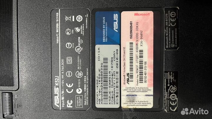 Ноутбук asus k52j