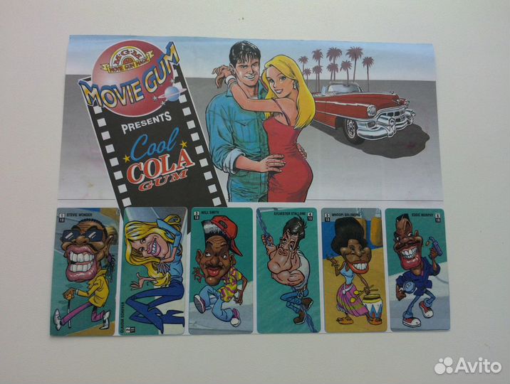 Вкладыши наклейки Movie Gum