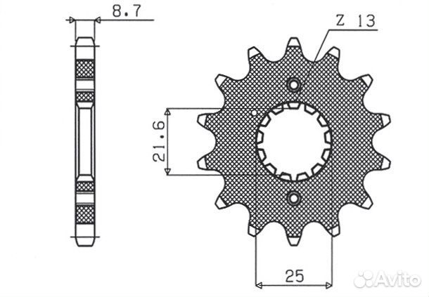 Цепь и звёзды Suzuki GSF 600 S Bandit 2000-2004