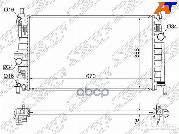 Радиатор Mazda 3 08-13 / Axela 09-13 MZ0008-2 Sat