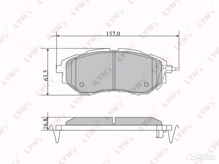 Lynxauto BD-7111 Колодки тормозные дисковые перед