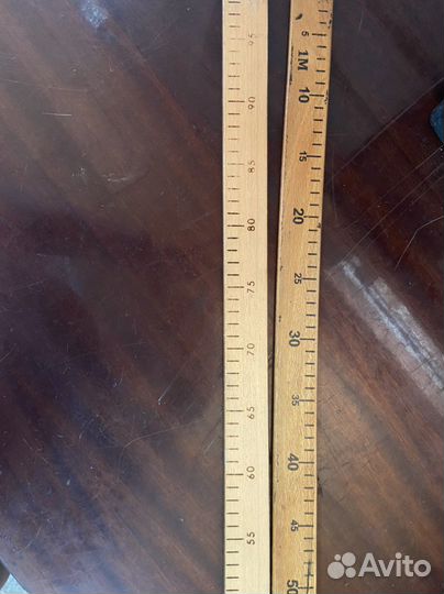 Линейка деревянная 1м