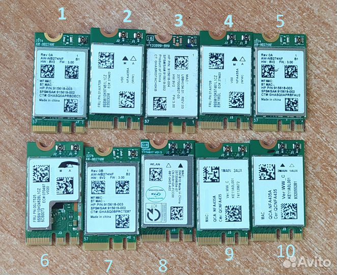 Модули Wi-Fi m.2 для ноутбуков