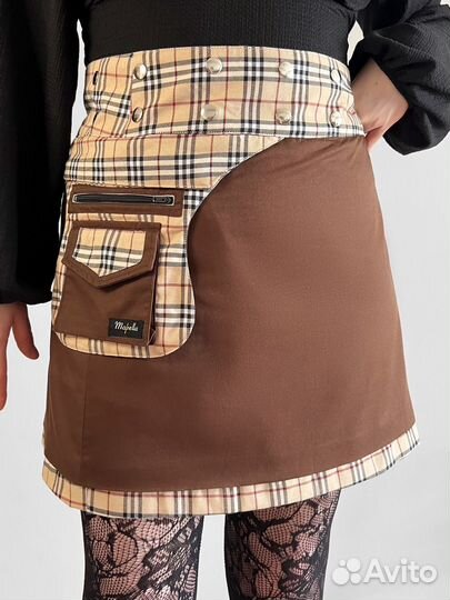 Юбка двусторонняя с заклепками