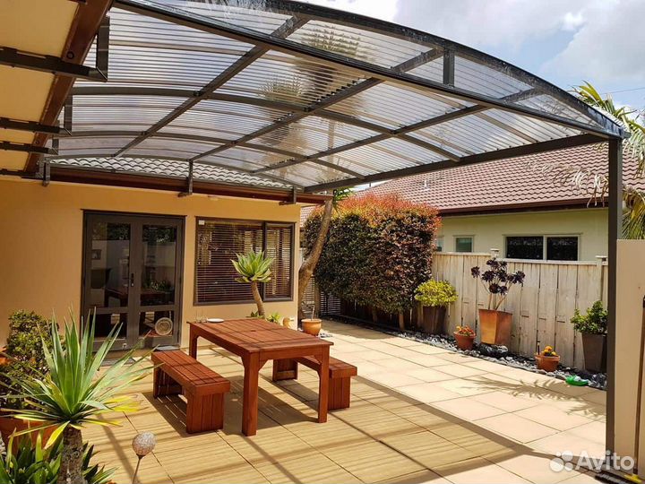 Строительство навесов из поликарбоната