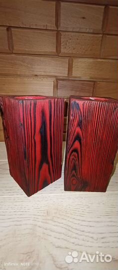 Свеча, Подсвечник из дерева