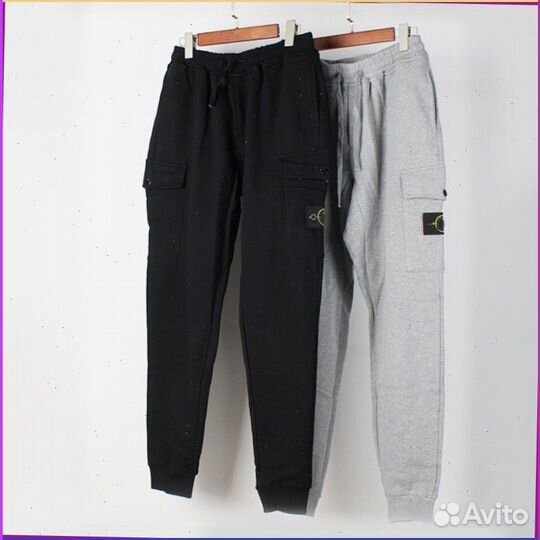 Широкие брюки карго Stone Island (Лучшее качество)