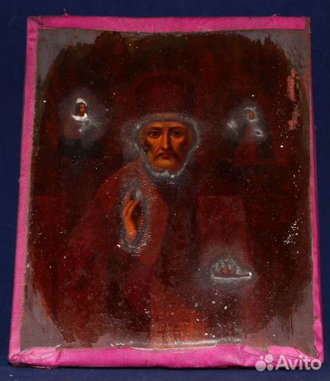 Старинная икона Николай Чудотворец