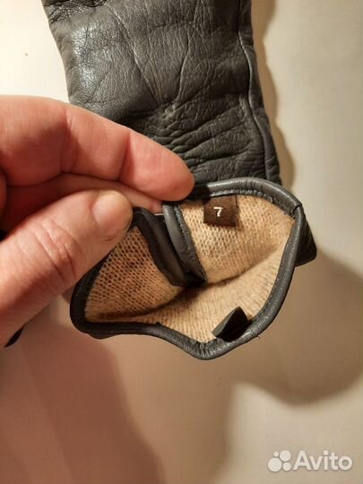 Перчатки женские кожаные размер 7