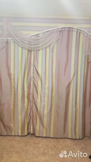 Продам шторы с тюлью с гардиной