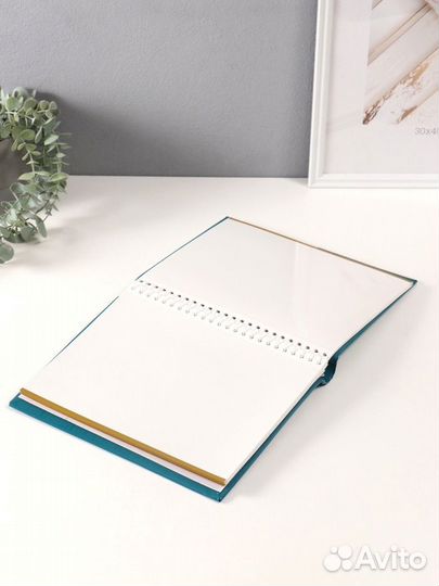 2 шт. Фотоальбом магнитный 20 листов 'Если не сейчас, то когда' зелёный тиснение золото 29х24х2 см 1