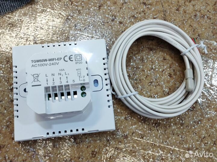 Терморегулятор с wi-fi белый beok tgw 60w WiFi ep