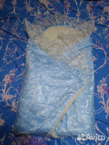 Конверт одеяло на выписку для мальчика