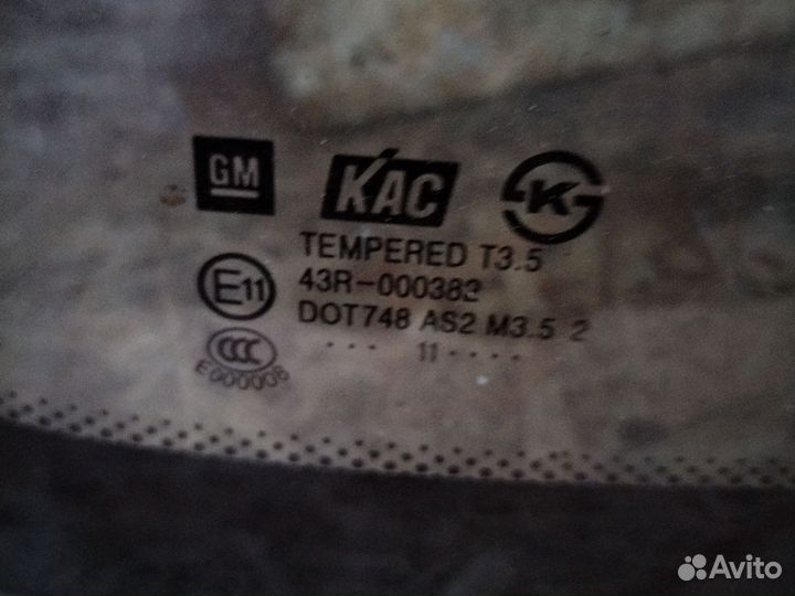 Стекло задний Chevrolet Aveo t250