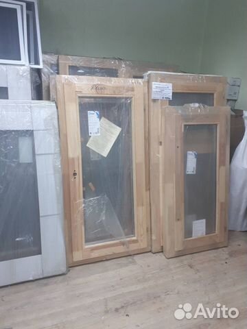 Окна деревянные из клееного двухслойного бруса