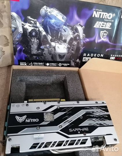 Видеокарта sapphire nitro+ RX 580 8G