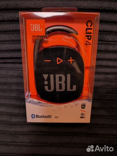 Колонка JBL Clip 4, 5 Вт, чёрный, оранжевый