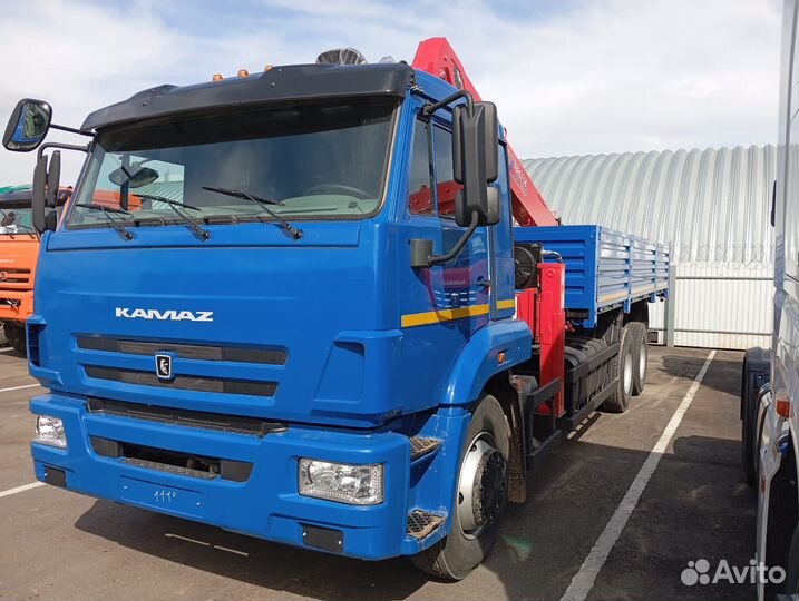 Бортовой грузовик КАМАЗ 65117 с КМУ Horyong, 2024