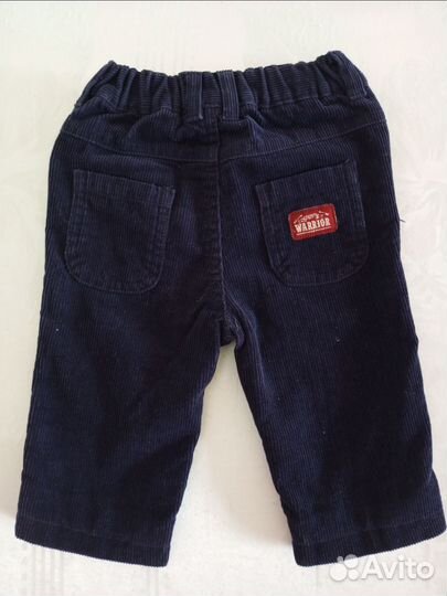 Брюки детские вельветовые, рост 68 warrior