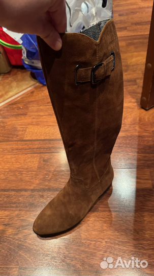 Сапоги женские демисезон, замша, 36р-р