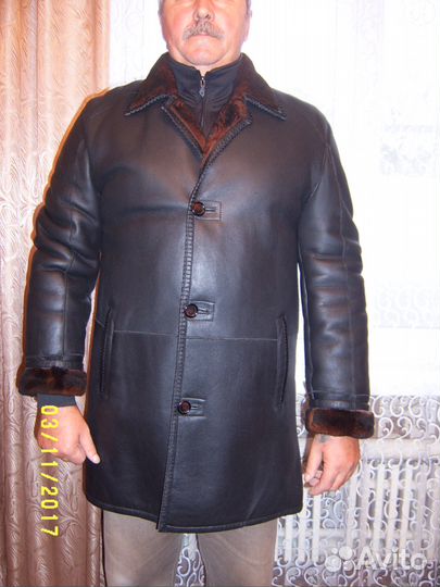 Натуральная кожаная дублёнка