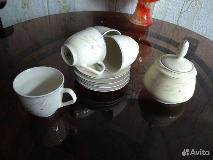 Сервиз кофейный, новый, Китайский на 4 персон