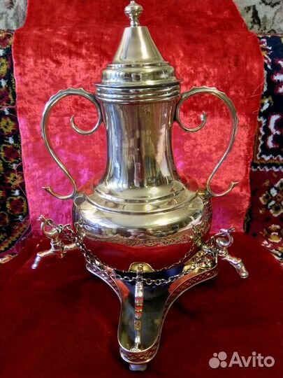 Антикварная бульотка с 3 кранами, Англия