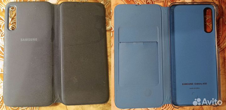 Чехол книжка samsung galaxy A50 черный 70x155mm