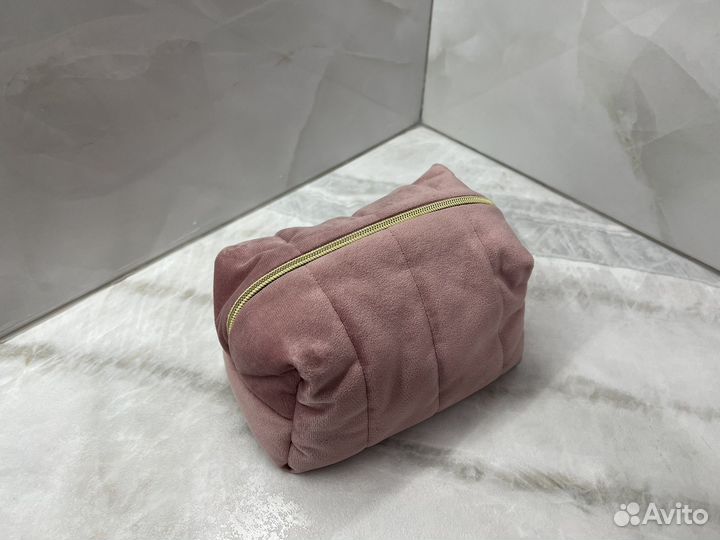 Косметичка плюшевая розовая