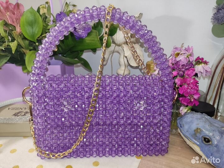 Сумка из акриловых бусин