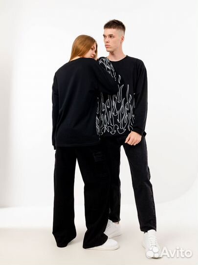 Лонгслив унисекс оверсайз