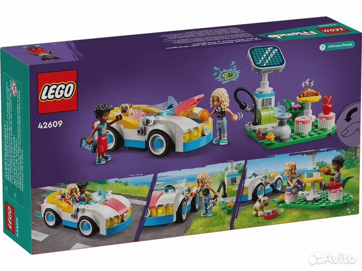 Конструктор lego Friends 42609 Электромобиль и за