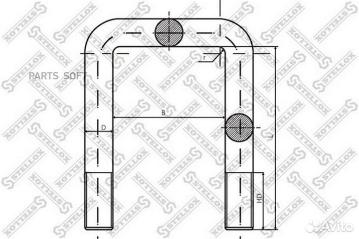 Stellox 84-64588-SX 84-64588-SX стремянка с гайкой