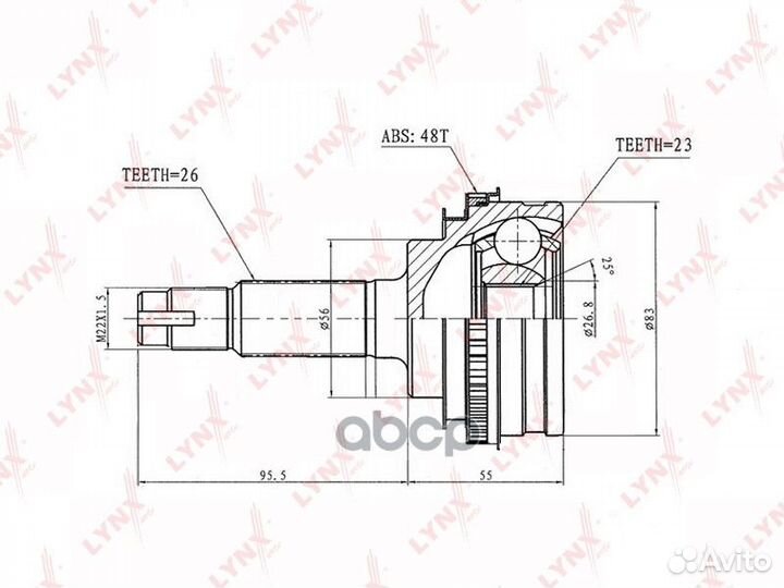 ШРУС наружный Toyota Caldina/Corolla/Corona