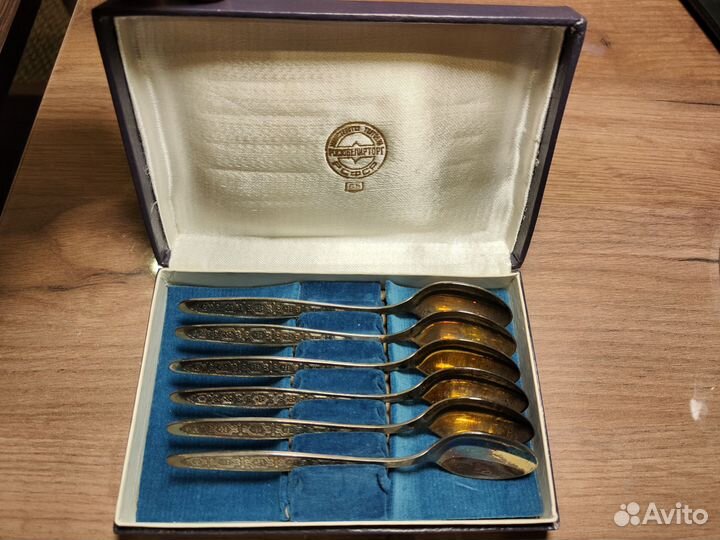 Набор ложек позолоченных чайных СССР