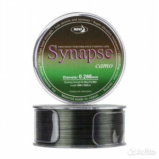 Katran Леска Katran Synapse Carp Camo 300м 5,8кг/0