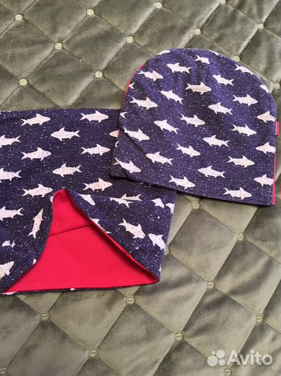 Шапка и снуд для мальчика 50